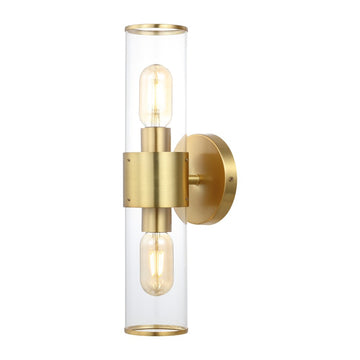 Quinn 15.5" Mid-Century Modern Iron/Acrylic LED Sconce - JONATHAN Y